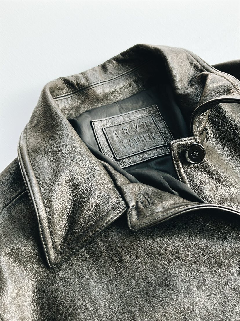 ARVE東大門代購女士新款26春季時尚熱賣推薦休閑皮衣口袋ARVE皮衣