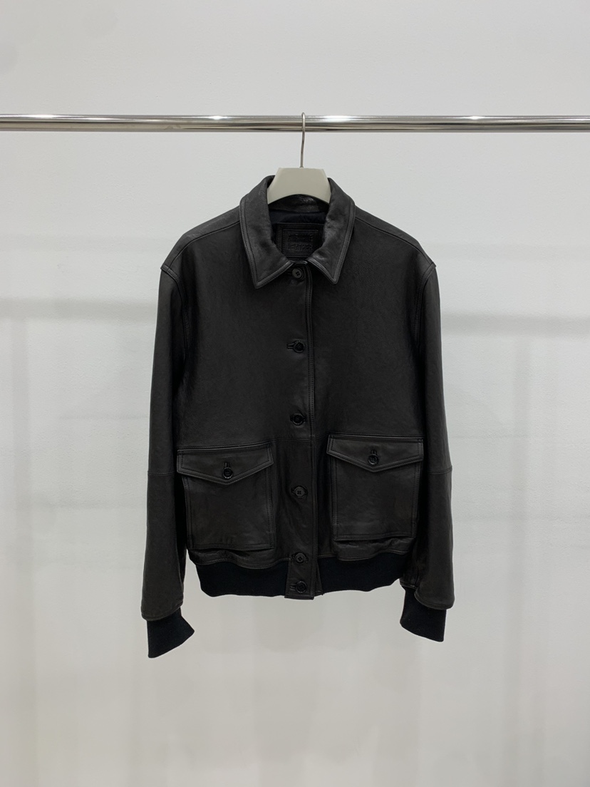 ARVE東大門代購女士新款26春季時尚熱賣推薦休閑皮衣口袋ARVE皮衣