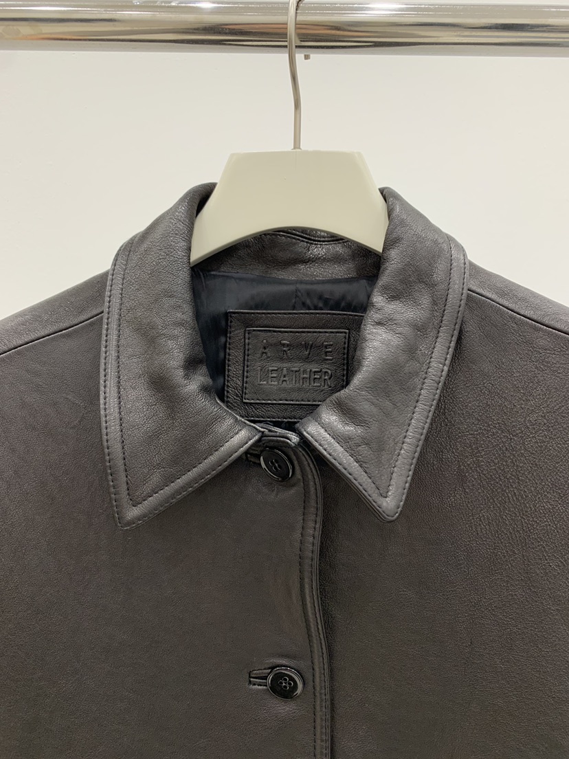 ARVE東大門代購女士新款26春季時尚熱賣推薦休閑皮衣口袋ARVE皮衣