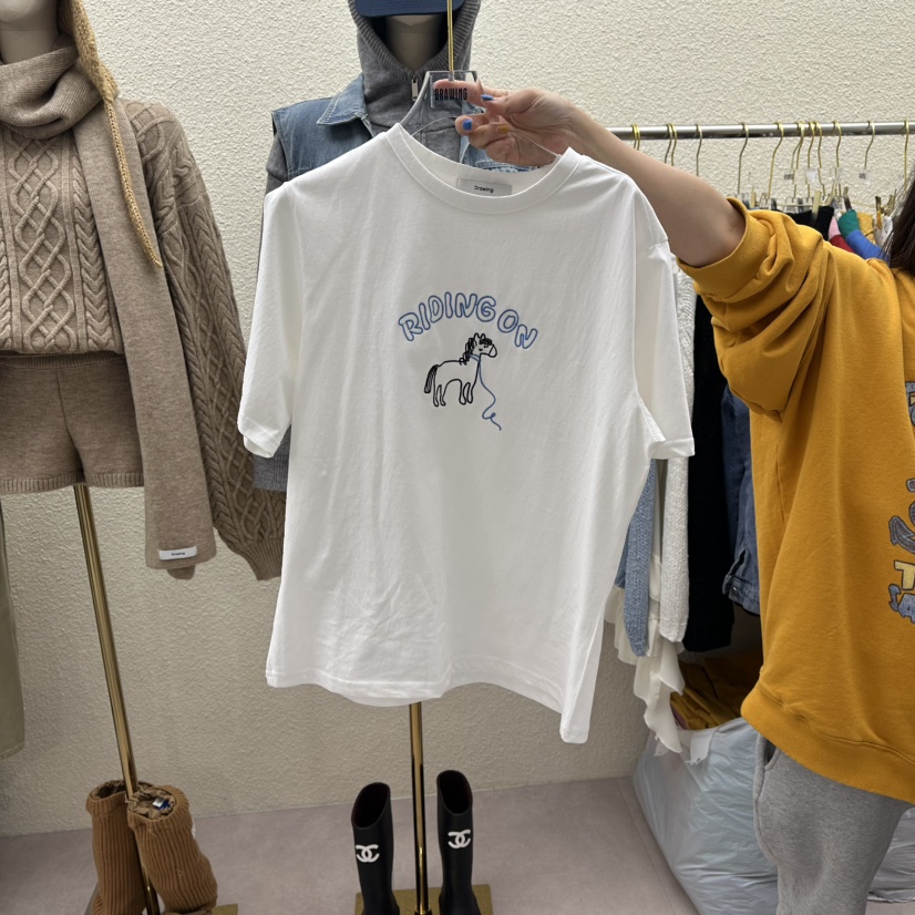 DRAWING韓國代購女士新品推薦休閑26春季熱賣人氣時尚T恤DRAWINGT恤圖色1