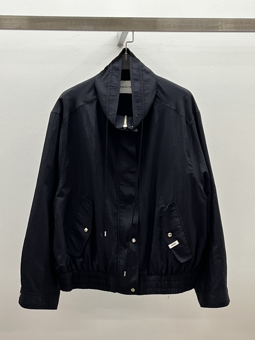 WEARABLE-L韓國直郵女裝新品人氣職業熱賣26春季夾克尼龍WEARABLE夾克圖色3黑色