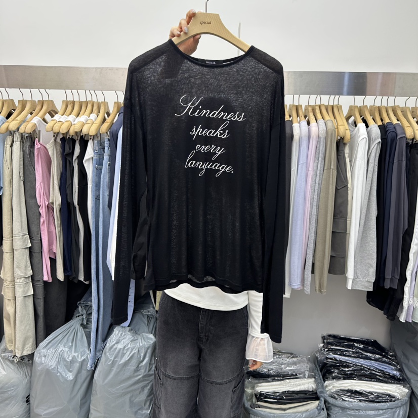 SPECIAL東大門代購女裝新品時尚休閑26春季熱賣人氣長袖T恤SPECIAL長袖T恤圖色3