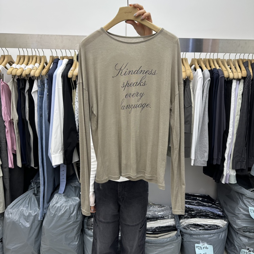 SPECIAL東大門代購女裝新品時尚休閑26春季熱賣人氣長袖T恤SPECIAL長袖T恤圖色9