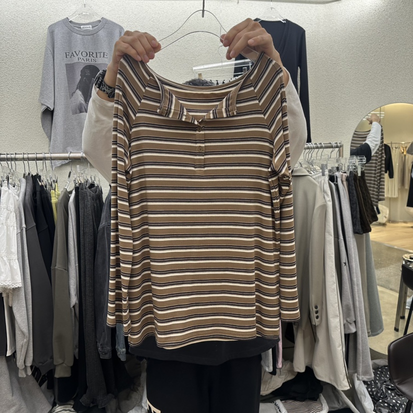 MAGOT韓國代購女裝新款時尚推薦休閑人氣熱賣26春季長袖T恤IIIΛGOT/MAGOT長袖T恤圖色1