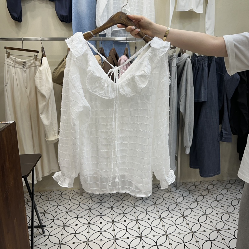 BAMBOLINA東大門代購女士新品休閑推薦時尚職業襯衫蕾絲衫BAMBOLINA襯衫/蕾絲衫