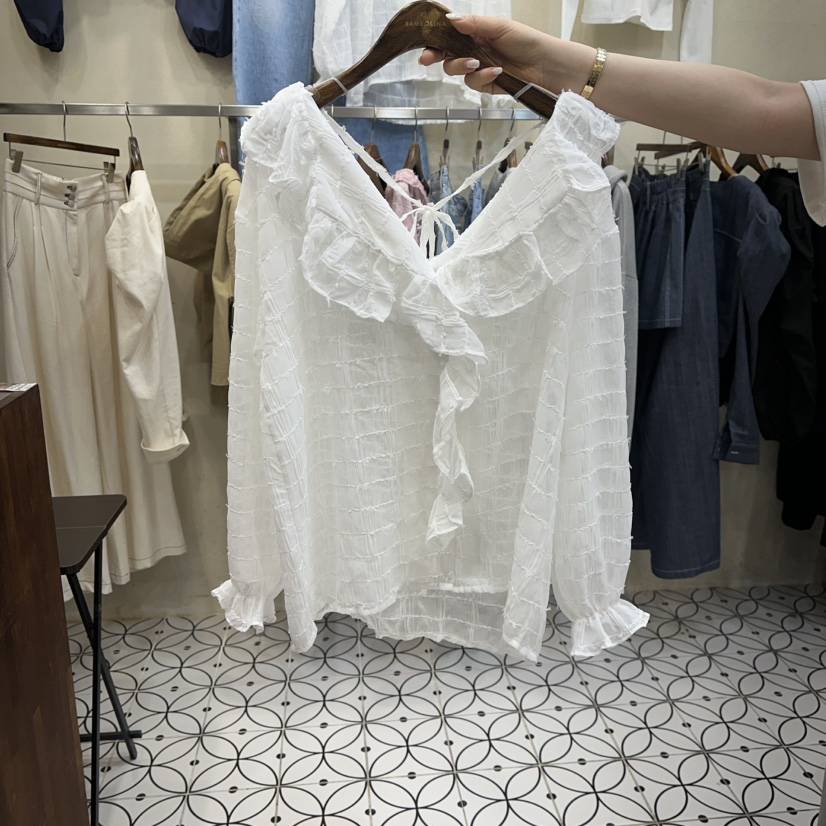 BAMBOLINA東大門代購女士新品休閑推薦時尚職業襯衫蕾絲衫BAMBOLINA襯衫/蕾絲衫圖色2