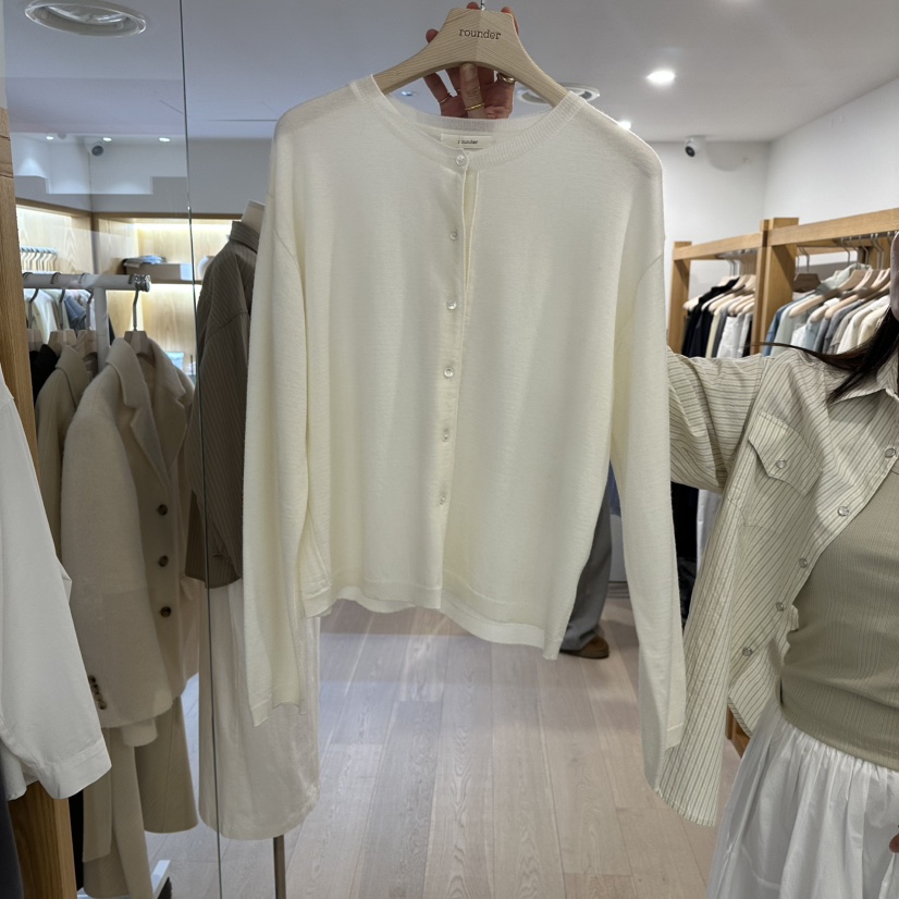 ROUNDER韓國直郵女士新款職業休閑推薦26春季針織衫圓領開衫ROUNDER針織衫圖色1