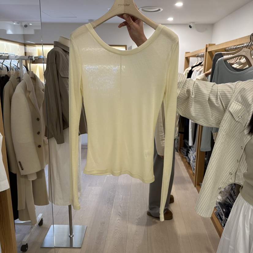 ROUNDER東大門直郵女裝新品推薦時尚職業26春季人氣長袖T恤ROUNDER長袖T恤圖色2