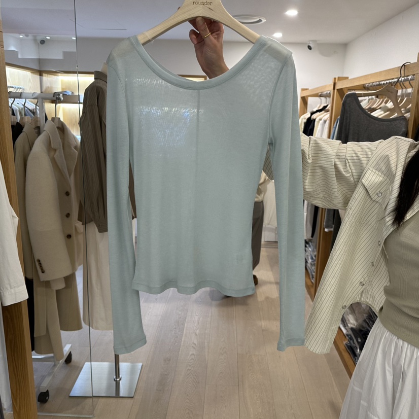 ROUNDER東大門直郵女裝新品推薦時尚職業26春季人氣長袖T恤ROUNDER長袖T恤圖色3