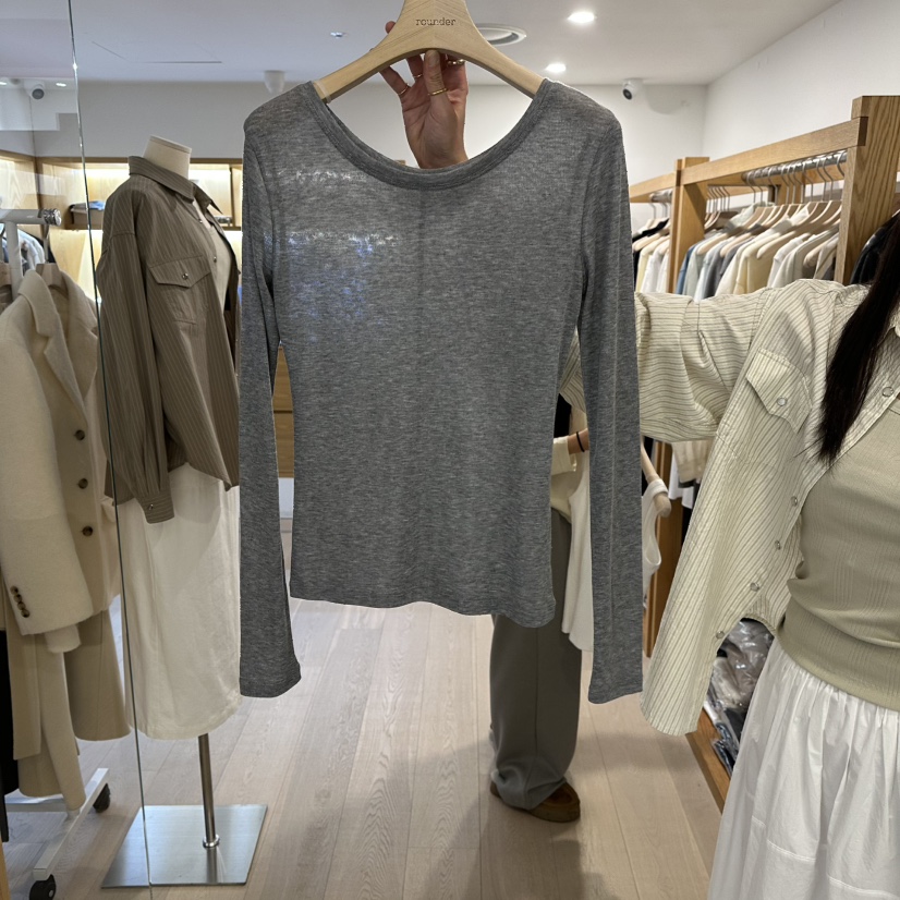 ROUNDER東大門直郵女裝新品推薦時尚職業26春季人氣長袖T恤ROUNDER長袖T恤圖色4