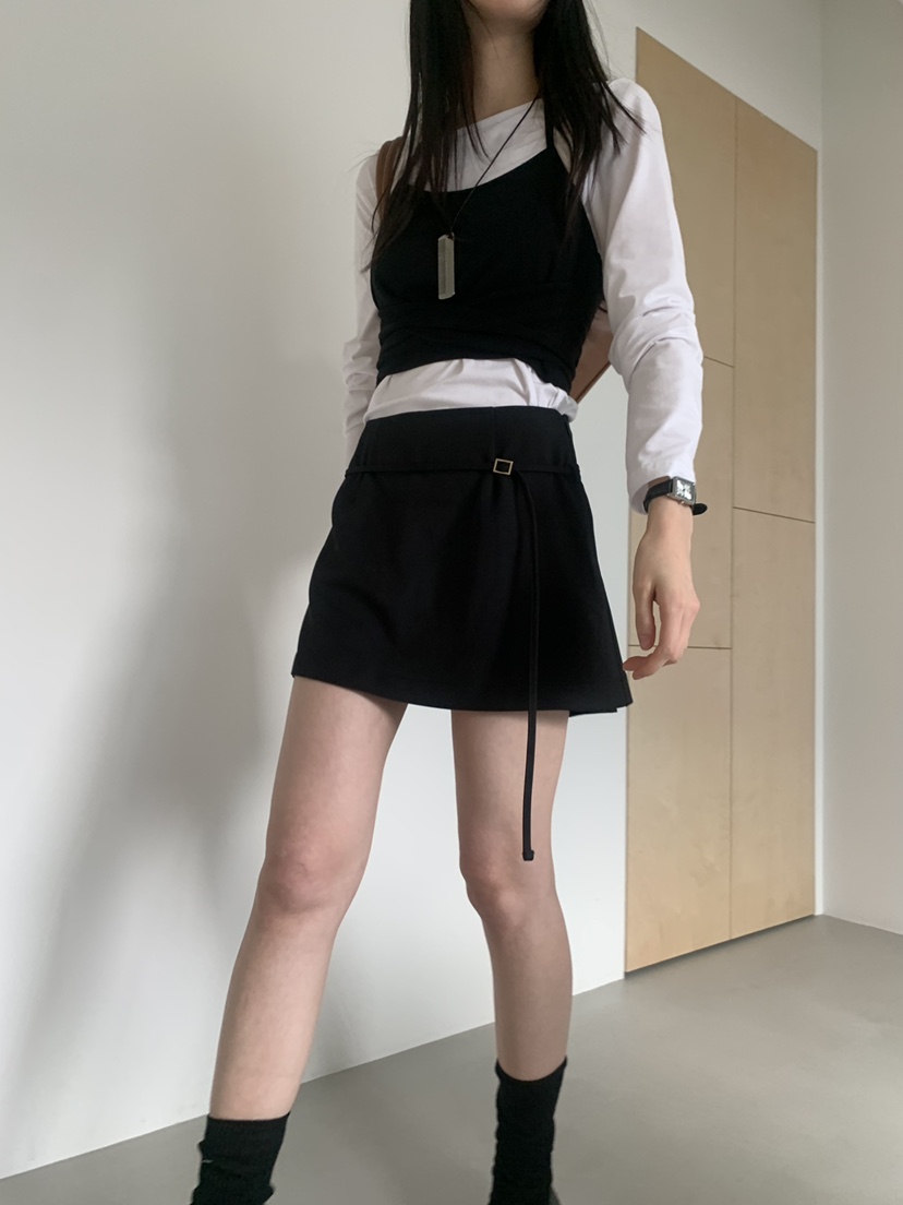 TRUE韓國代購女裝新款人氣職業26春季時尚熱賣裙褲含腰繩TRUE裙褲