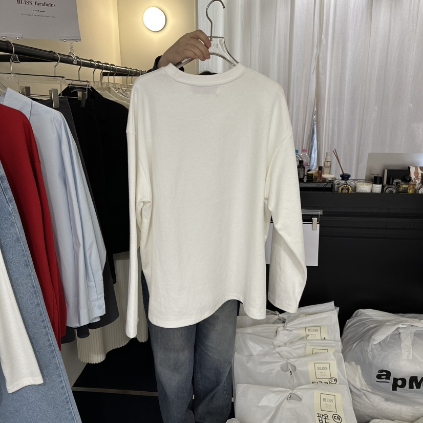 BLISS東大門實拍女裝新款推薦休閑26春季時尚人氣長袖T恤BLISS長袖T恤
