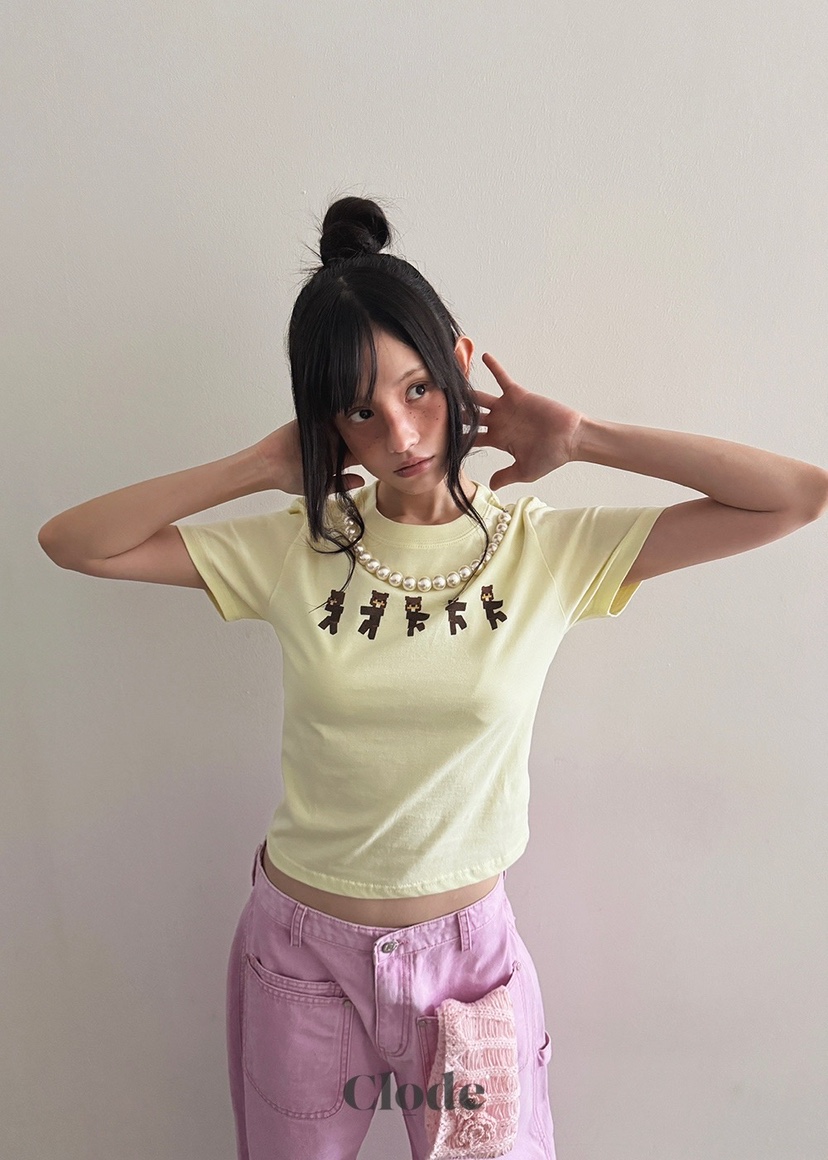 CLODE韓國代購女士新品人氣26春季時尚職業休閑T恤不含包CLODET恤圖色2