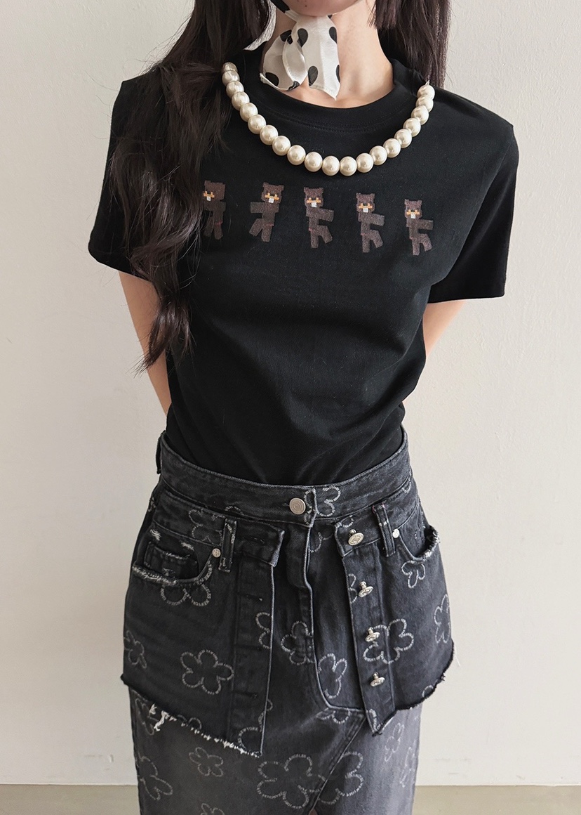 CLODE韓國代購女士新品人氣26春季時尚職業休閑T恤不含包CLODET恤圖色3