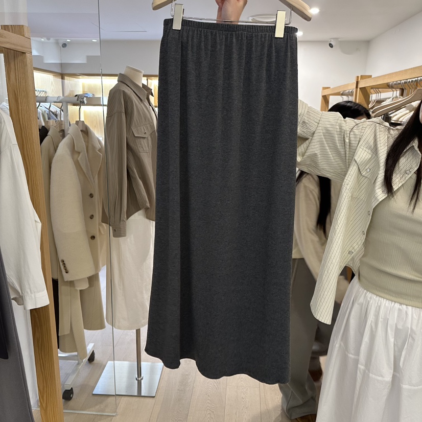 ROUNDER韓國代購女士新款職業推薦26春季熱賣休閑時尚長裙ROUNDER長裙圖色1墨色