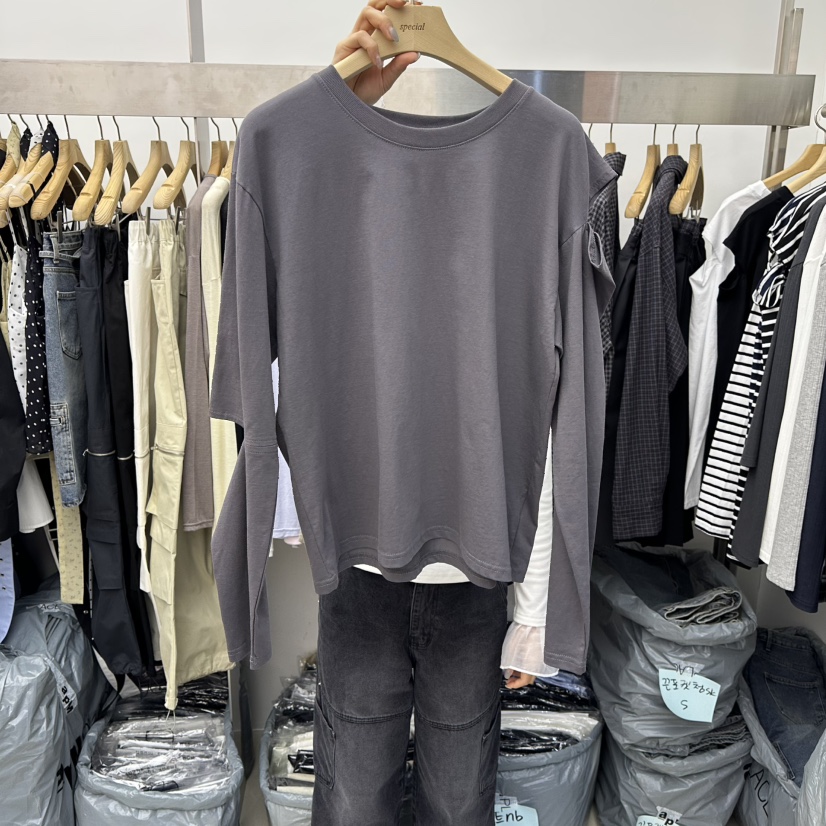 SPECIAL東大門直郵女士新款職業休閑26春季時尚熱賣長袖T恤SPECIAL長袖T恤圖色2