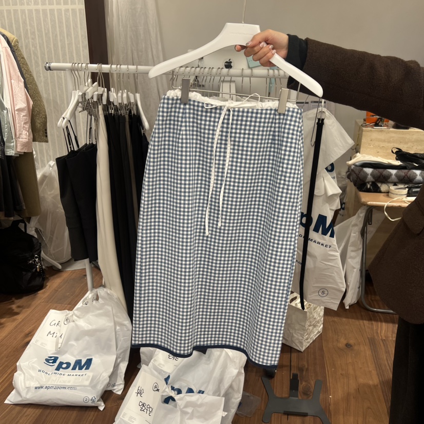 UNDERSTANDING東大門直郵女裝新款推薦人氣半身裙中短裙格紋UNDERSTANDING半身裙/中短裙圖色1