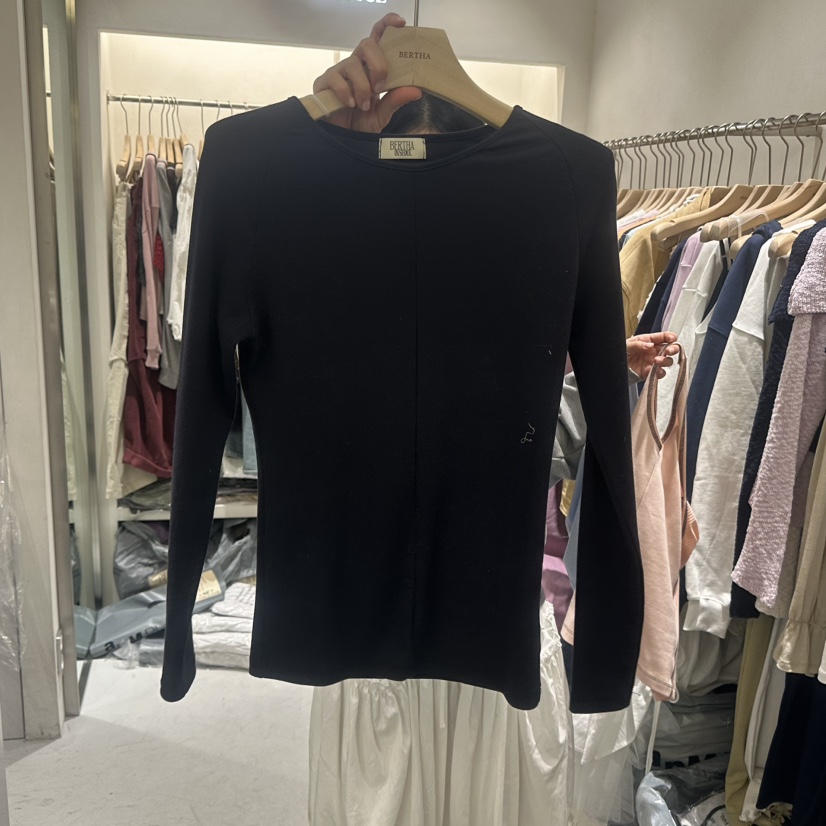 BERTHA韓國直郵女士新品休閑26春季推薦職業時尚熱賣長袖T恤BERTHA長袖T恤圖色4