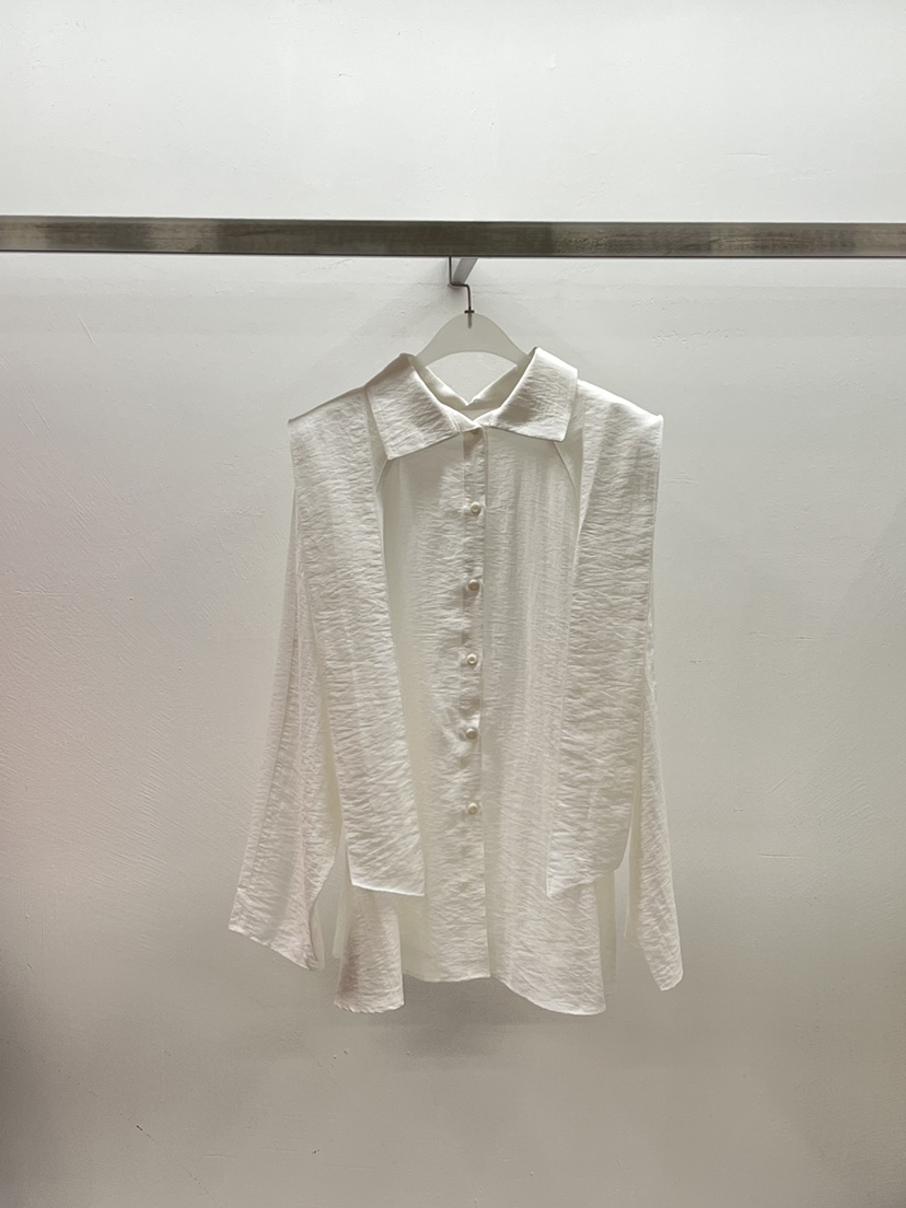 WEARABLE-L東大門代購女士新品26春季職業襯衫蕾絲衫高領WEARABLE襯衫/蕾絲衫圖色1