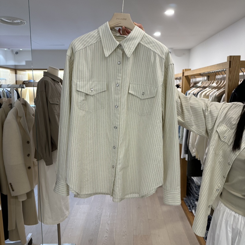 ROUNDER東大門實拍女裝新品推薦26春季休閑職業襯衫蕾絲衫ROUNDER襯衫/蕾絲衫圖色1