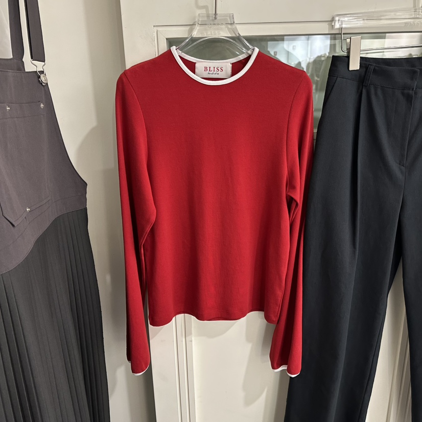 BLISS韓國代購女裝新款人氣推薦26春季熱賣休閑職業長袖T恤BLISS長袖T恤圖色2
