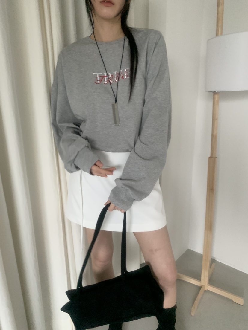 TRUE韓國代購女裝新款人氣熱賣26春季推薦休閑職業長袖T恤TRUE長袖T恤