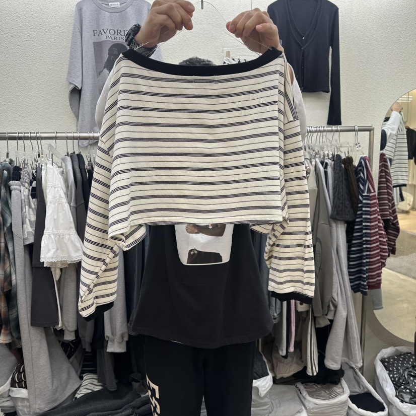 MAGOT東大門直郵女裝新品推薦時尚職業人氣26春季長袖T恤IIIΛGOT/MAGOT長袖T恤