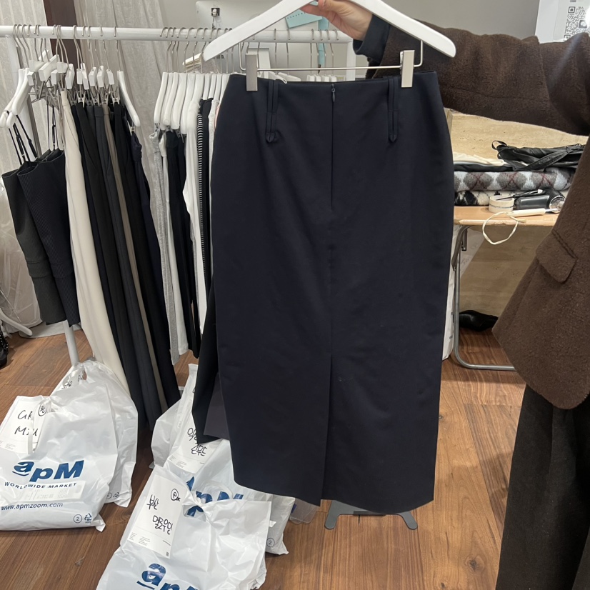 UNDERSTANDING韓國代購女裝新款26春季半身裙中短裙羊毛絲綢腰帶UNDERSTANDING半身裙/中短裙