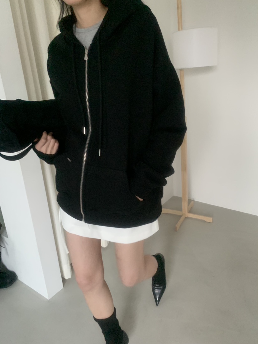 TRUE東大門代購女裝新款人氣26春季熱賣推薦職業衛衣拉鏈TRUE衛衣