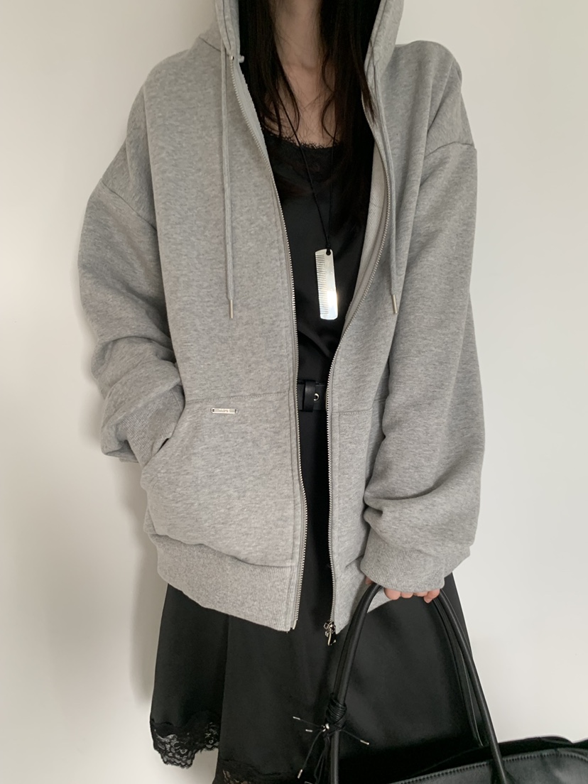 TRUE東大門代購女裝新款人氣26春季熱賣推薦職業衛衣拉鏈TRUE衛衣