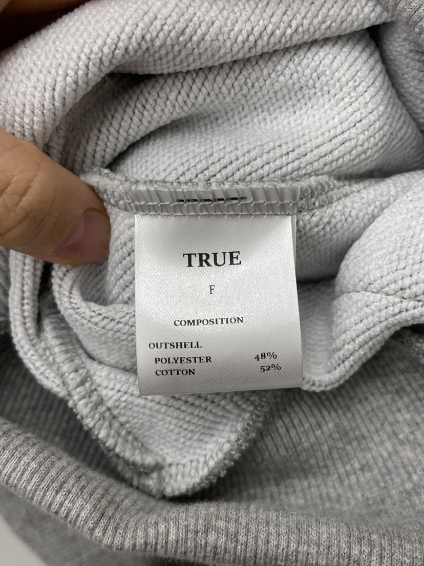 TRUE東大門代購女裝新款人氣26春季熱賣推薦職業衛衣拉鏈TRUE衛衣