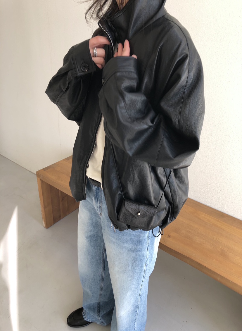 ROMANTICIZE東大門代購女士新品時尚推薦人氣夾克皮革拉鏈ROMANTICIZE夾克