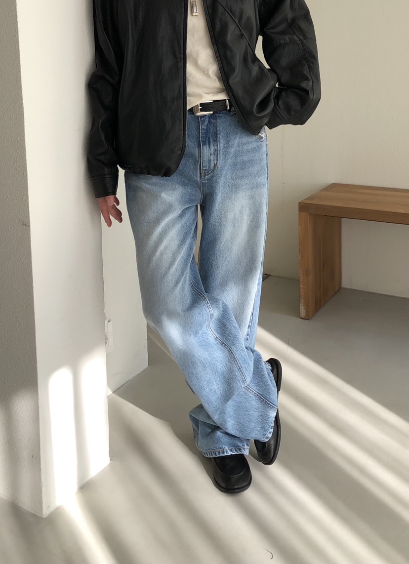 ROMANTICIZE東大門代購女裝新款時尚人氣牛仔褲水洗牛仔布ROMANTICIZE牛仔褲