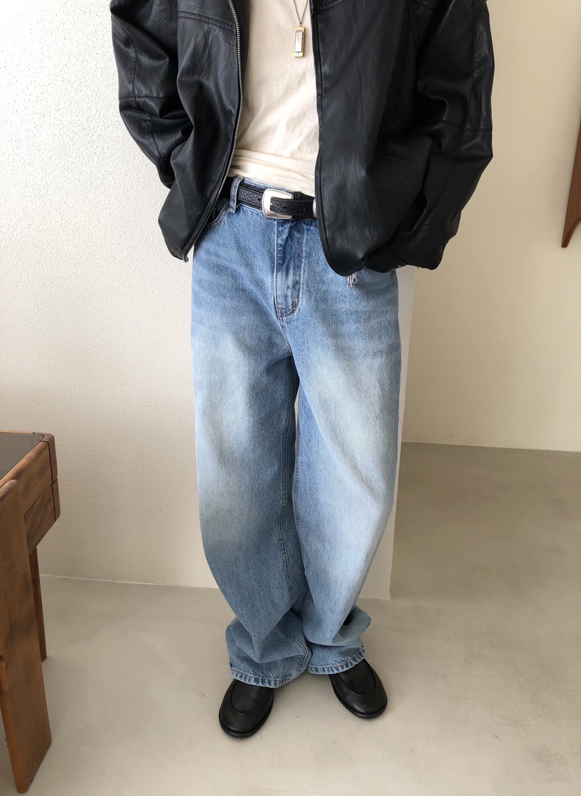 ROMANTICIZE東大門代購女裝新款時尚人氣牛仔褲水洗牛仔布ROMANTICIZE牛仔褲