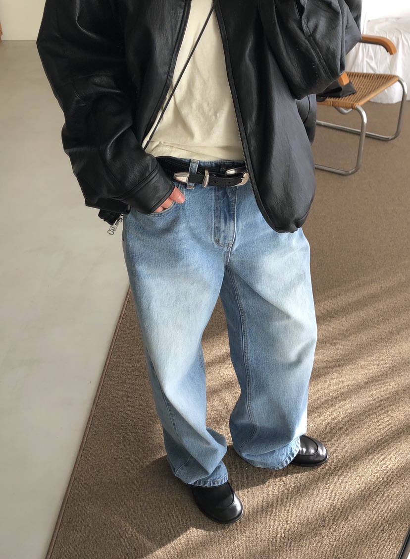 ROMANTICIZE東大門代購女裝新款時尚人氣牛仔褲水洗牛仔布ROMANTICIZE牛仔褲