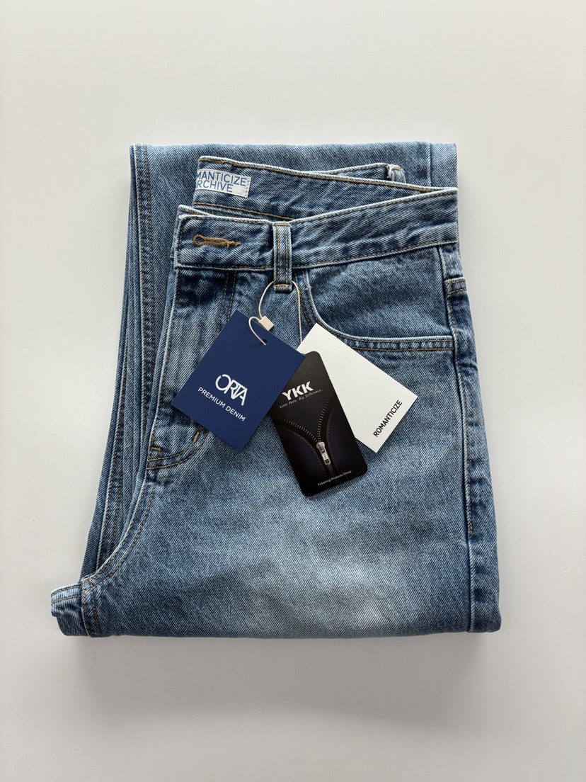 ROMANTICIZE東大門代購女裝新款時尚人氣牛仔褲水洗牛仔布ROMANTICIZE牛仔褲