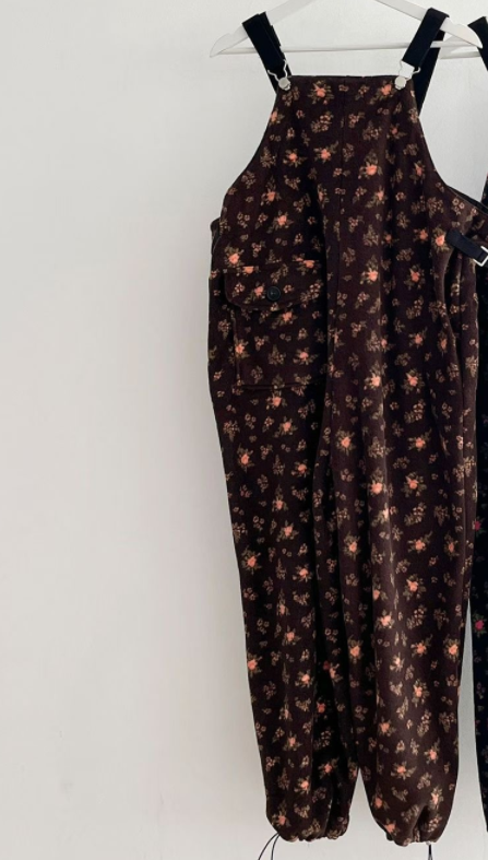 RICCO韓國代購女士新品職業時尚熱賣休閑26春夏背帶褲抓絨RICCO背帶褲圖色1