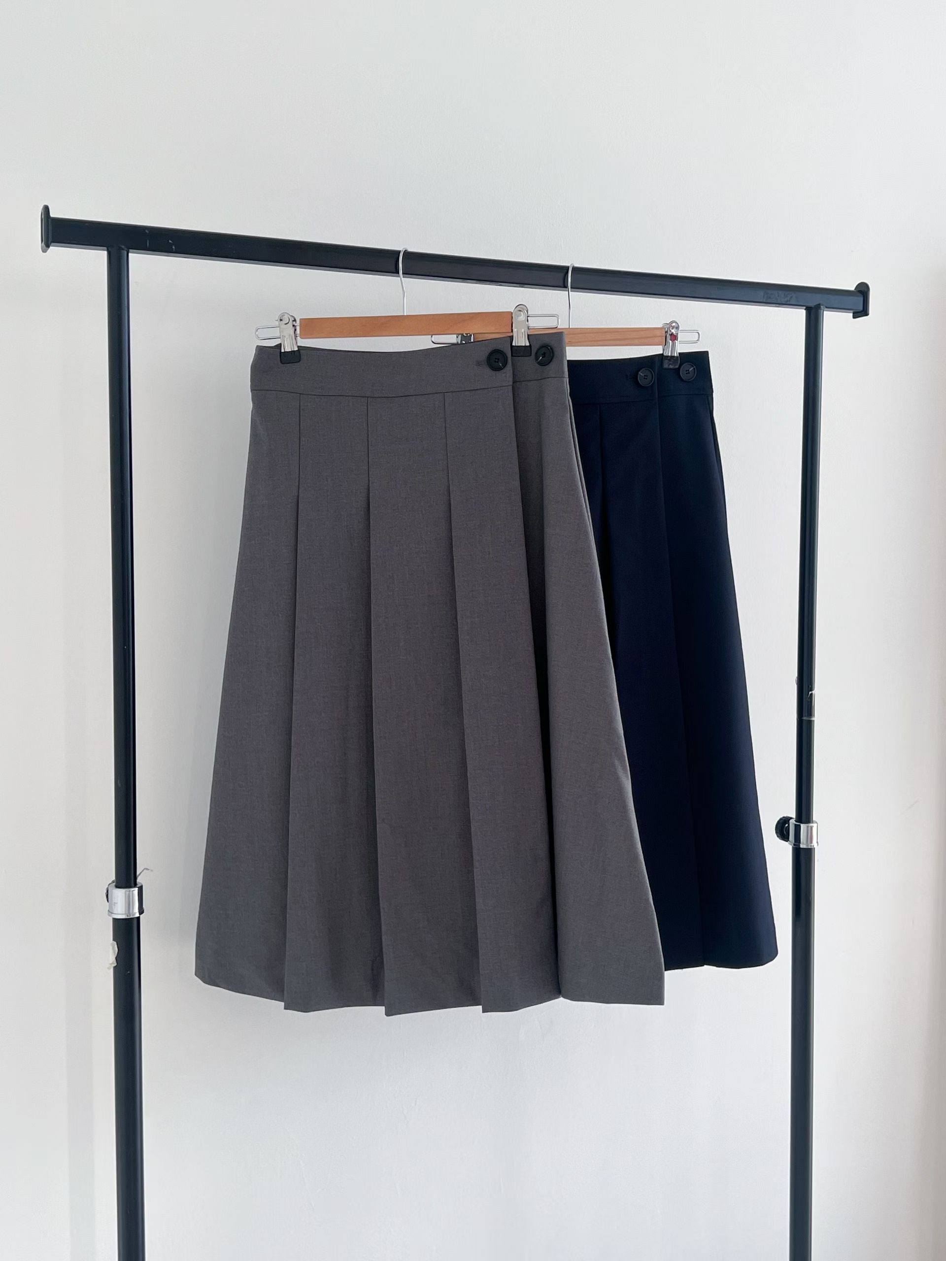 RICCO韓國代購女士新品真品熱賣26春夏休閑半身裙中短裙褶裥RICCO半身裙/中短裙圖色2左二色