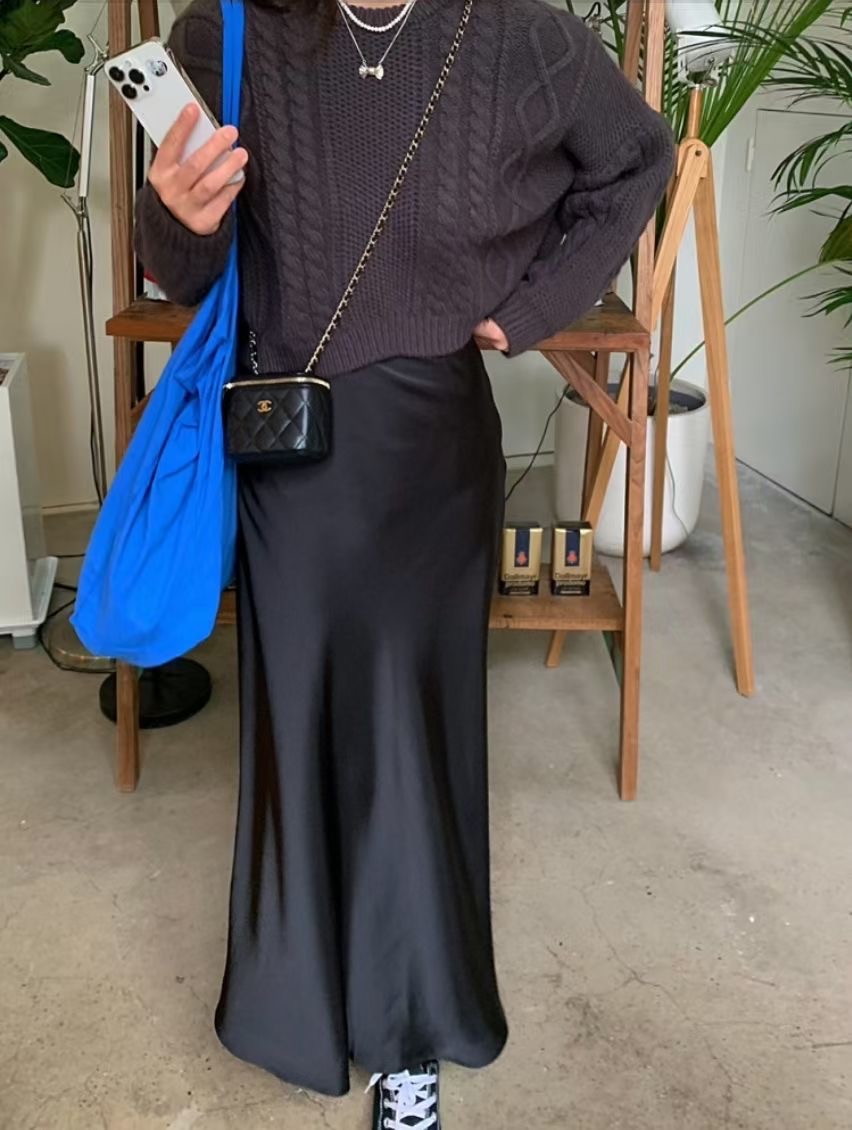 RICCO東大門實拍女士新品時尚26春夏推薦熱賣真品職業長裙RICCO長裙圖色1