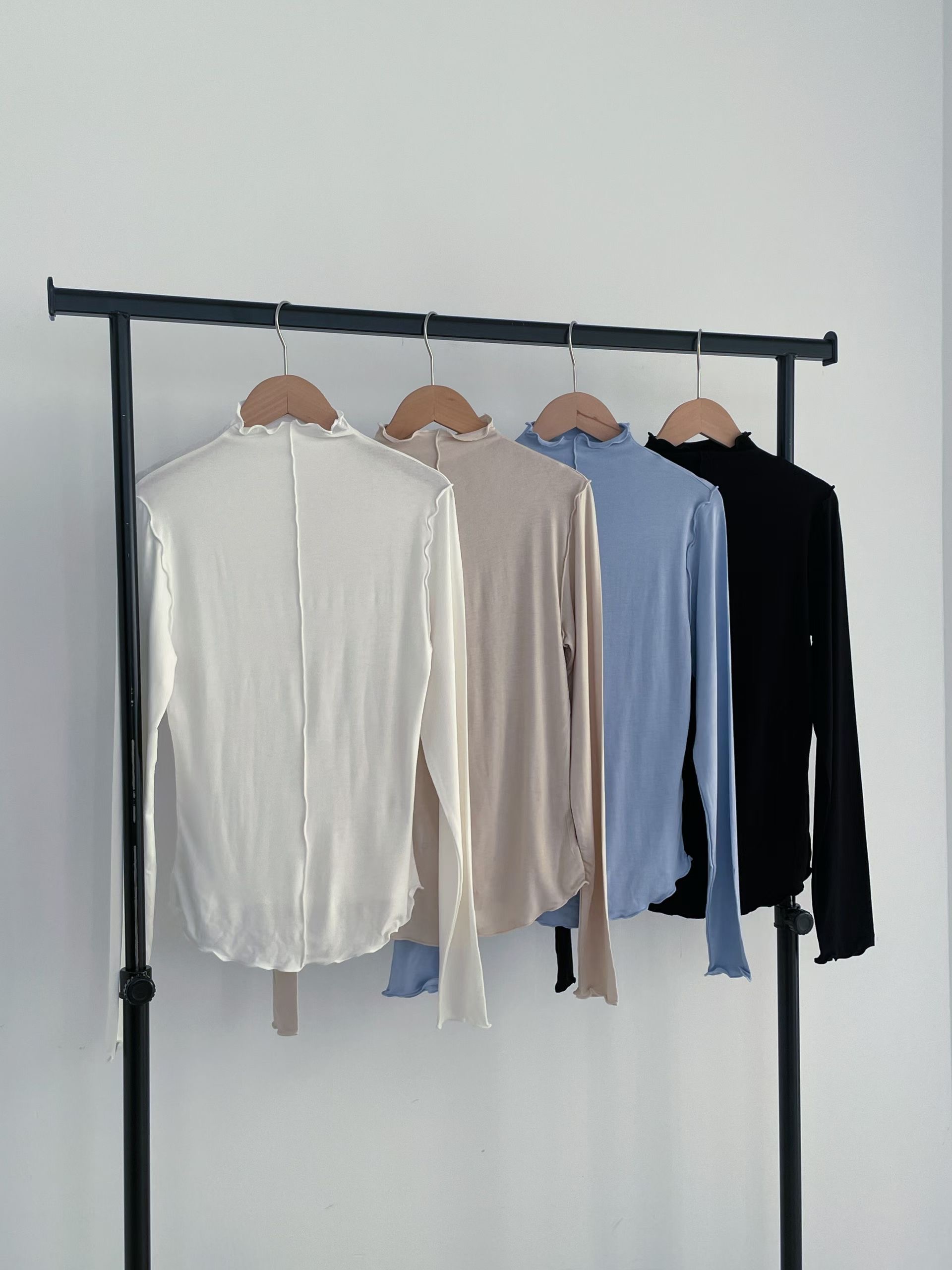 RICCO韓國代購女裝新款26春夏時尚推薦職業熱賣人氣長袖T恤RICCO長袖T恤圖色2左二色