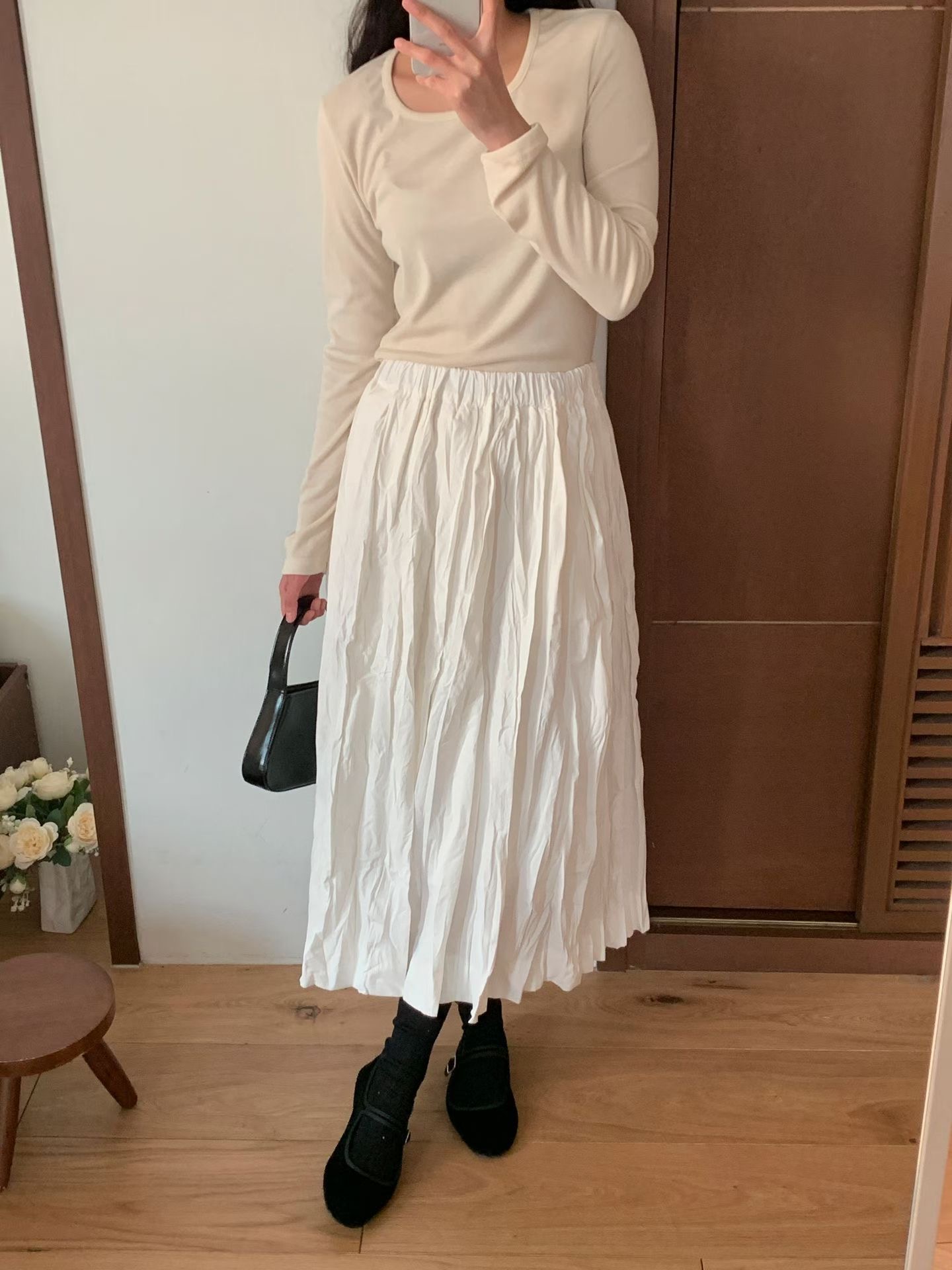 RICCO東大門直郵女裝新款休閑人氣推薦26春夏熱賣長裙褶皺RICCO長裙