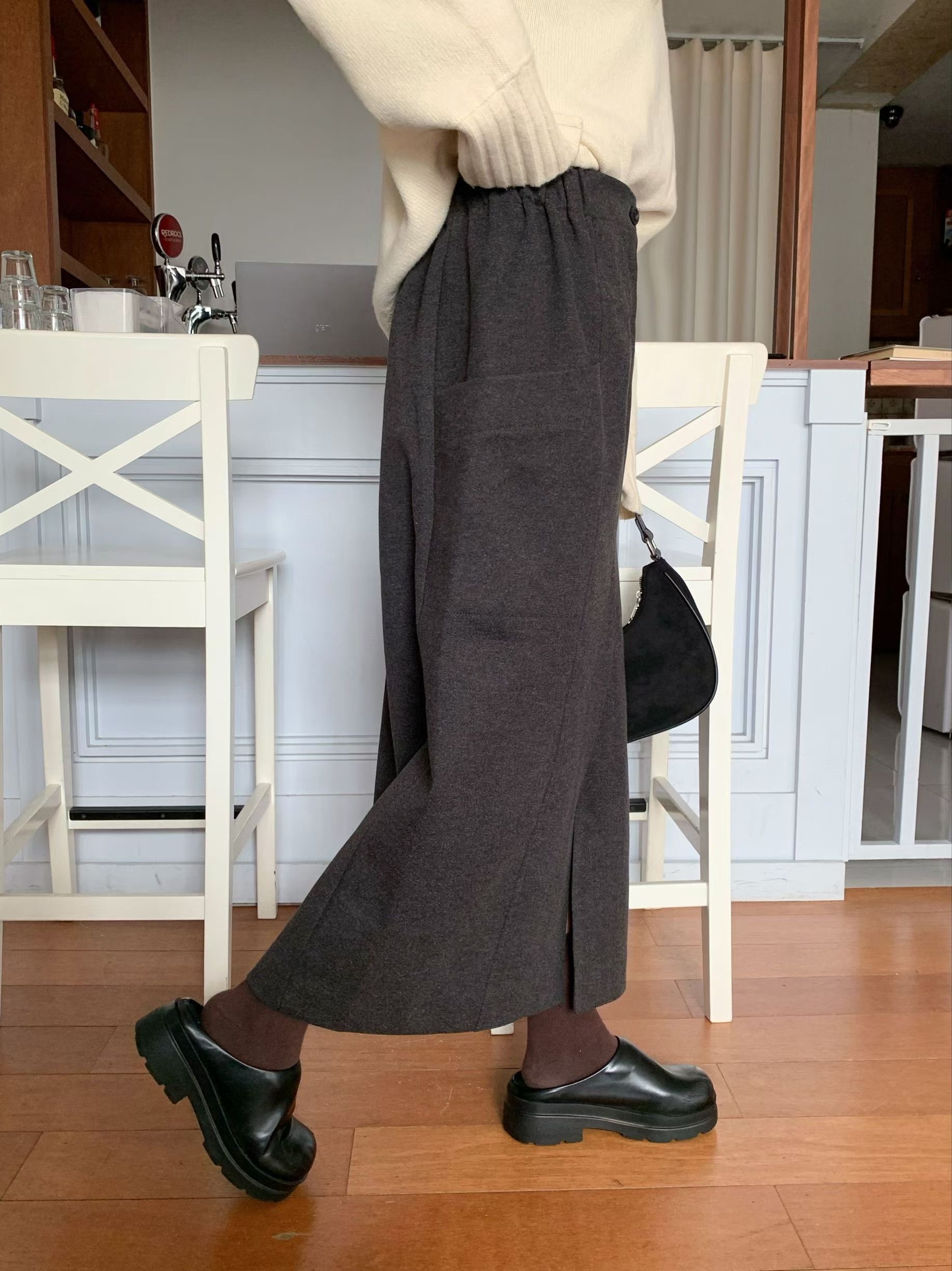 RICCO東大門實拍女士新品26春夏推薦休閑熱賣真品長裙口袋RICCO長裙