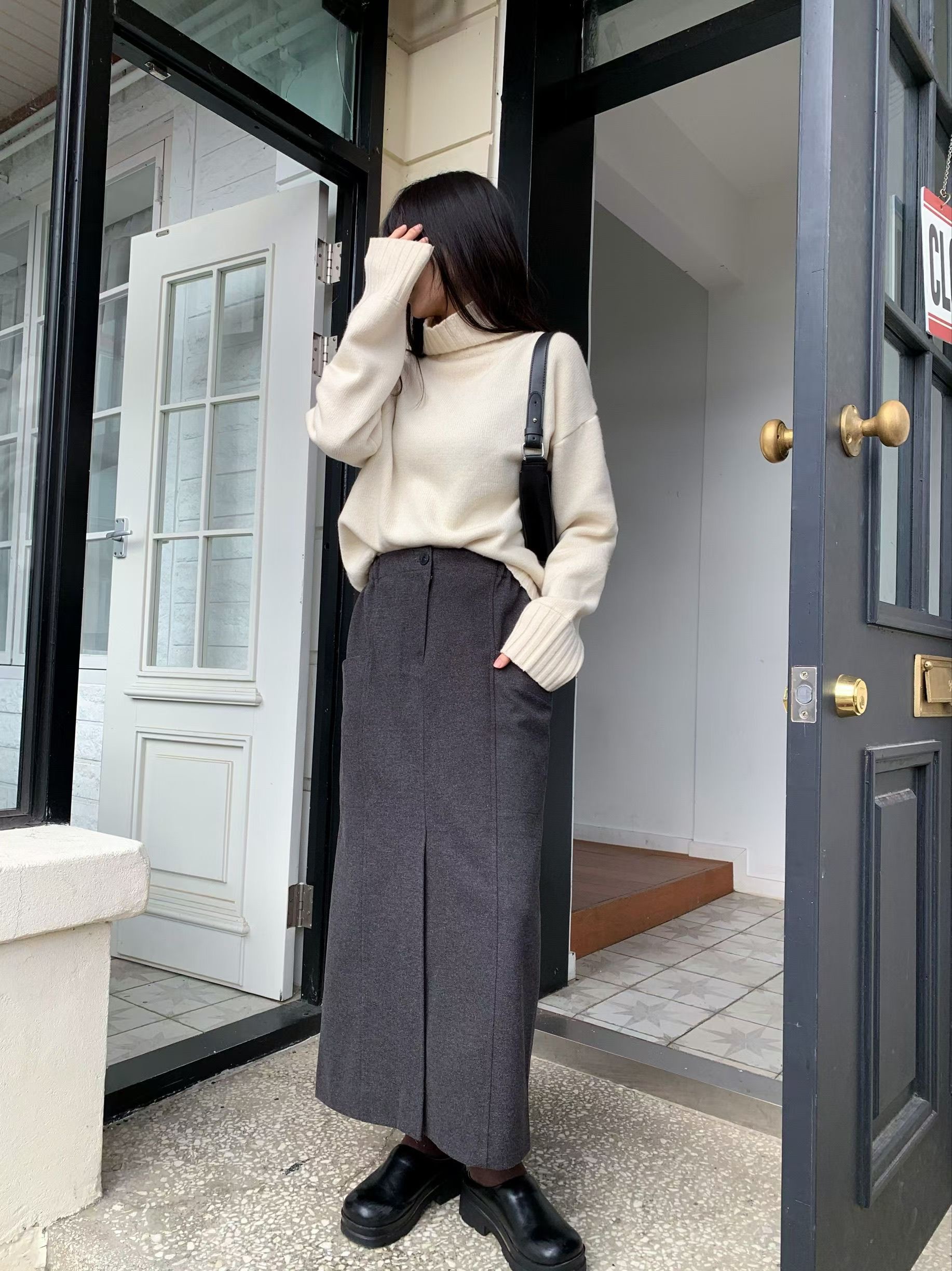 RICCO東大門實拍女士新品26春夏推薦休閑熱賣真品長裙口袋RICCO長裙圖色1