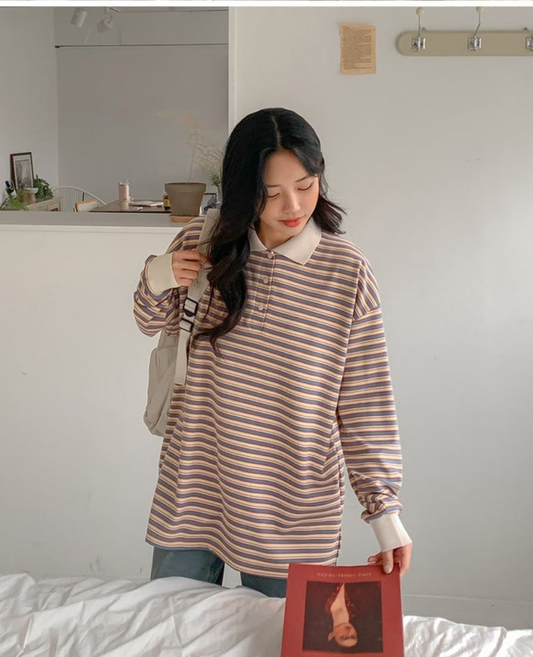 RICCO東大門直郵女裝新款時尚休閑26春夏熱賣職業長袖T恤RICCO長袖T恤圖色3