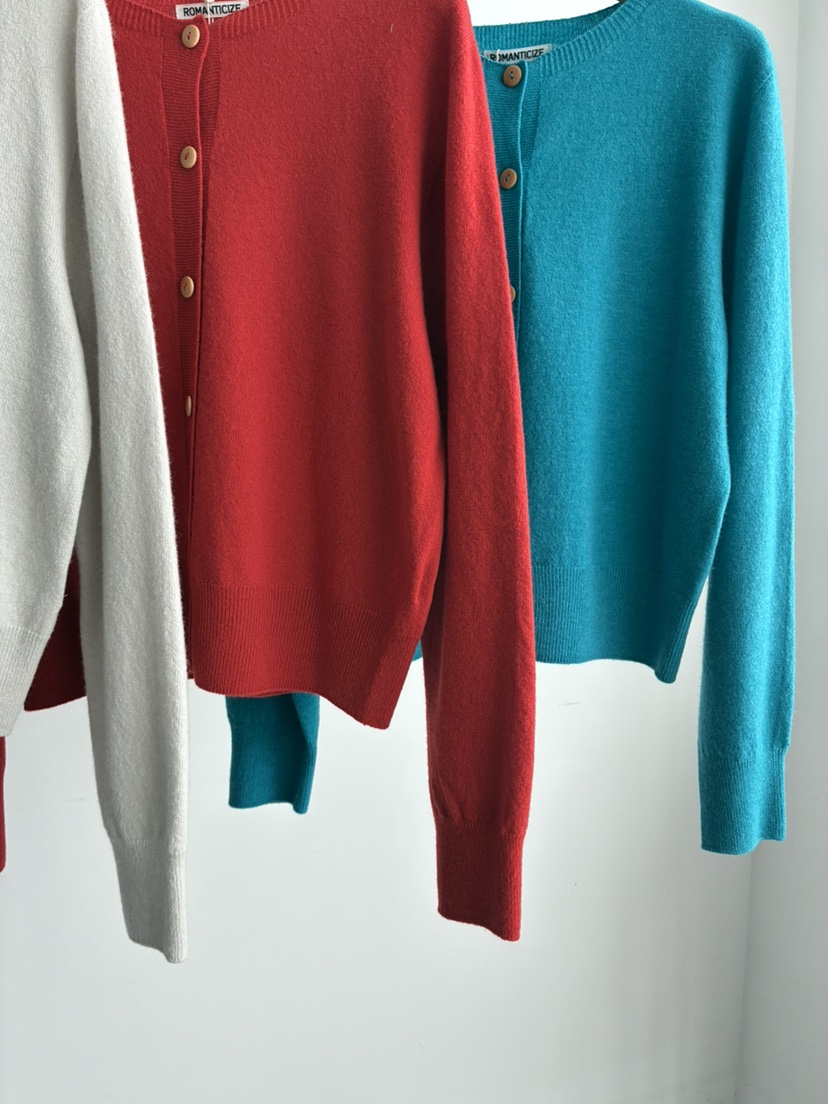 ROMANTICIZE東大門代購女裝新款熱賣休閑人氣針織衫圓領開衫ROMANTICIZE針織衫