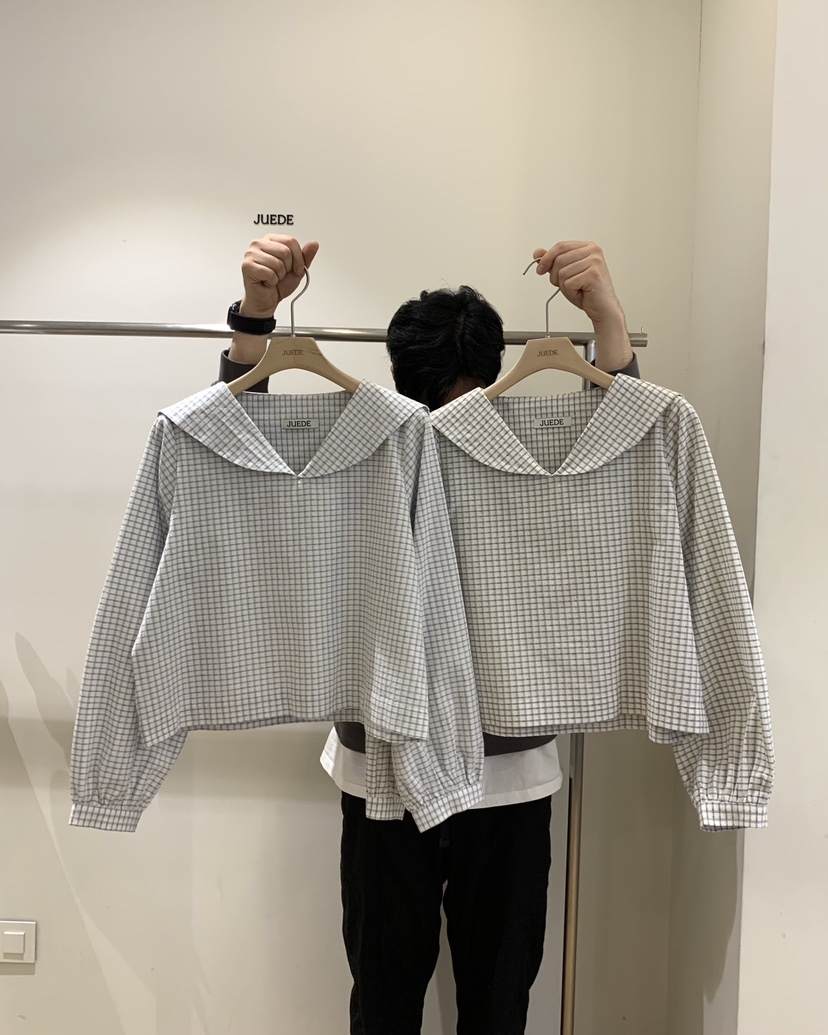 JUEDE韓國直郵女士新款時尚襯衫蕾絲衫JUEDE襯衫/蕾絲衫