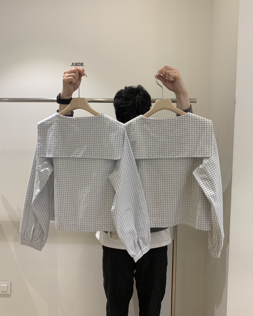 JUEDE韓國直郵女士新款時尚襯衫蕾絲衫JUEDE襯衫/蕾絲衫