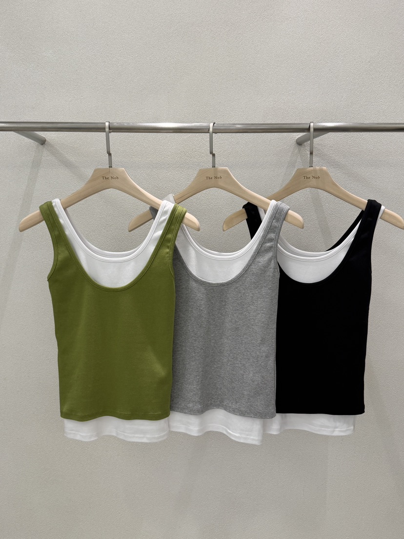 NOB韓國直郵女士新品休閑時尚推薦職業人氣26春夏吊帶背心NOB吊帶/背心圖色3左三色