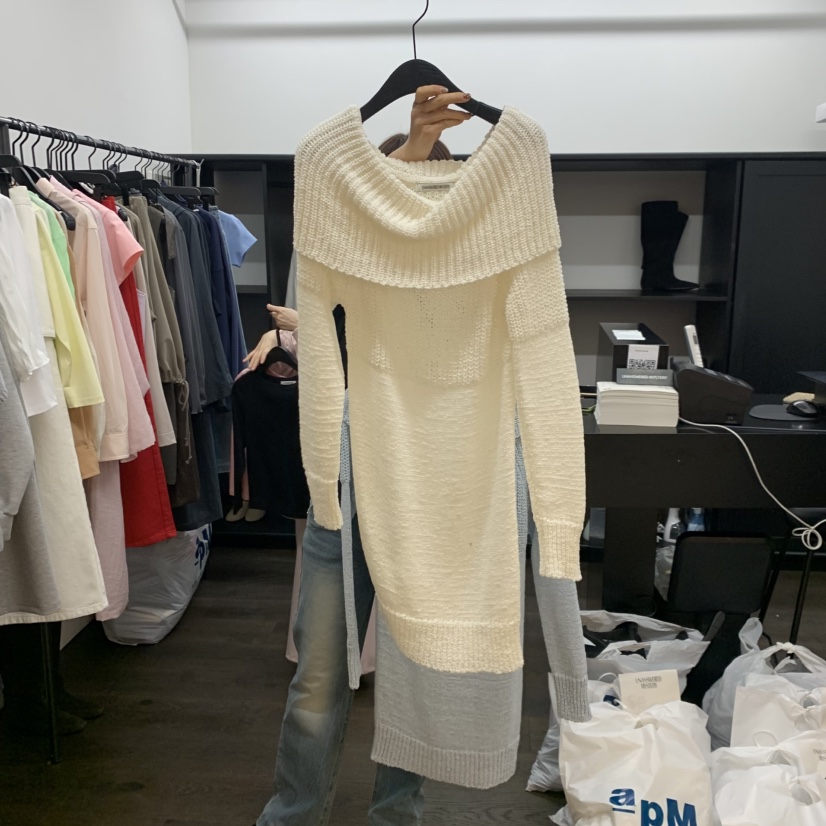 UNANSWERED-MYSTERY/FIFO東大門實拍女裝新款休閑針織衫UNANSWERED-MYSTERY/FIFO針織衫圖色1