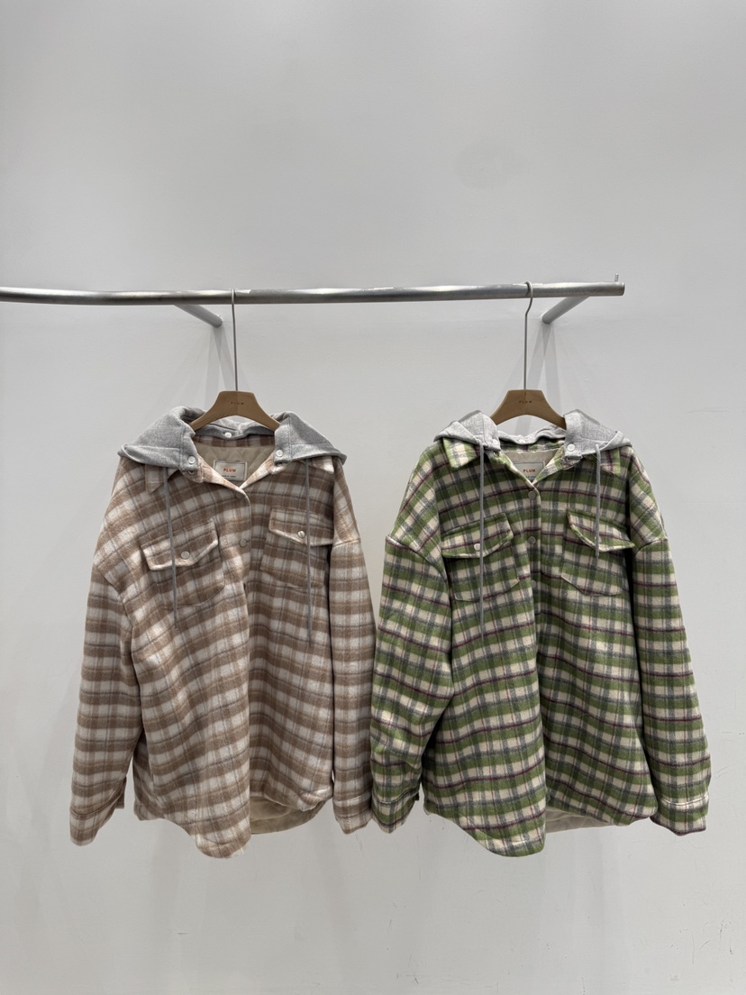 PLUM-Q/IFYOUSAYSO韓國代購女裝新品熱賣休閑人氣夾克格子PLUM-Q/IFYOUSAYSO夾克